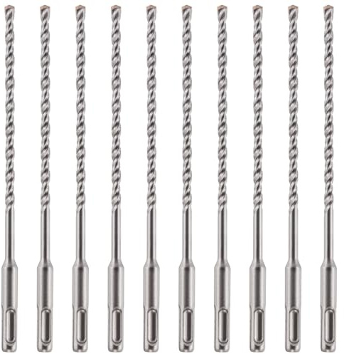 Rennie Tools - 10 Pack Of 6mm x 210mm Long SDS Plus Hammer Drill Bits | Professional TCT Tungsten Carbide Tipped Masonry Drill Bit For Brick, Concrete, Stone, Granite. 6mm SDS Drill Bit