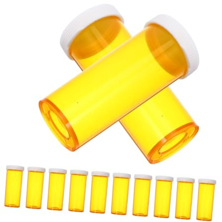 Holibanna 12 Pezzi Scatola Medicine Portatile in Plastica Pp Arancione, Bottiglietta Piccola Multifunzionale per Pillole, Contenitore per Viaggio e Attività Outdoor