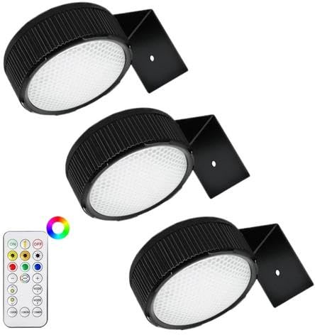Mingchengheng Bilderleuchte Kabellos Mit Fernbedienung, LED Bildbeleuchtung, Akku Wandleuchte, 3 Farbtemperaturen, Dimmbar, Timer-Funktion, Spotlampen Für Bilderrahmen, 3 Stück Schwarz