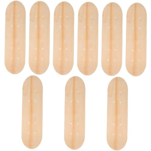 Yardwe 9 Stück -Skateboard Leeres Skatedeck Unfertiges Skateboard Anpassen Künstlerisch Unvollendet Leere Decks Graffiti-Skateboard-Deck Skate-Deck Beige Hölzern