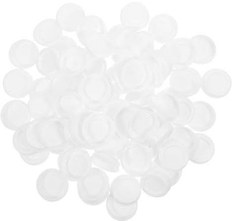 HOMSFOU Tapones Redondos que Evitan la Entrada de Residuos de Plástico Pe 100 de Color Claro Tapas Prácticas para Tubos de Papel Kraft Ideales para Almacenar Suministros Artísticos