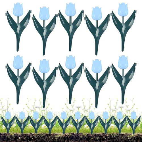 Recinzione Per Aiuole,10 Pezzi Recinto Decorativo Da Giardino | Accessori da Giardinaggio per Casa Colonica Cimitero Cortile Anteriore e Posteriore