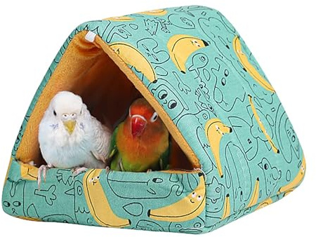per Uccelli Appeso, casetta per Uccelli in Peluche, Tenda a oscillante, Morbida e Calda, per calopsitte, conuri, parrocchetti, inseparabili, pappagallini, canarini, pappagallini