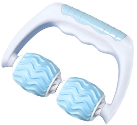 Blaues Handmassagegerät aus Abs, Ergonomisch, Leicht zu Bedienen | Rollmassagegerät für Muskelentspannung, Tragbares Massagegerät für Fitness und Yoga, Robuste Ausführung