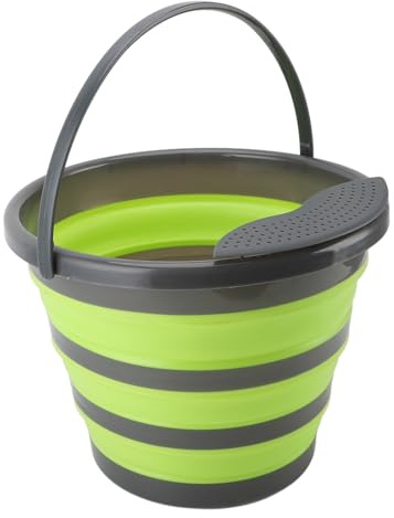 SUNGOOYUE Lavatrice Ad Ultrasuoni Pieghevole Portatile da 10 Litri per Biancheria Intima, Vestiti per Bambini, Casa, Viaggi, Verde