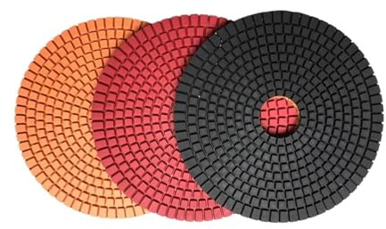 SHENGG Tampone lucidante for pietra da 6 pollici for pavimenti in granito o cemento, dischi abrasivi flessibili for marmo bagnato da 150 mm(800)