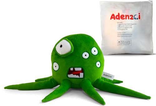 Adenzai Wobbly Life Green Octopus Plush Toy – Soft Stuffed Animal Character Plushie, Cute Wobbly Life Plushies Octopus Inspired Plush Gift for Kids and Gamers