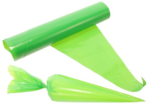 50 Piezas Bolsa de Lechada Verde Ldpe Punta Recortable y Gran | Alta Resistencia Tracción, Retiene el Relleno, Formato para Albañilería y Trabajos de Instalación