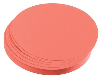 FRANKEN Moderationskarten Kreis klein, 95 mm, 500 Stück, Präsentationskarten ideal für Meetings, Trainings, Schulungen im Büro oder Hotel und Lehrer in der Schule, Metaplankarten, Rot, UMZ 10 07