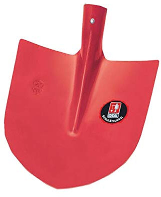 IDEAL-Baumeister Schaufel |Typ Frankfurt | rot pulverbeschichtet | ohne Stiel | 300 x 270 mm | 960 Gramm | Zum Materialtransport und für Aufgrabungen in festen und steinigen Böden