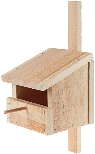 matches21 Nistkasten Höhle/Halbhöhle als Massiv Holz Bausatz Bastelset Werkset für Kinder ab 12 Jahren