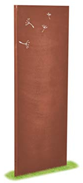 prima terra Deko- und Sichtschutzelement Edelrost Pusteblume Erweiterung H=158cm B=60cm