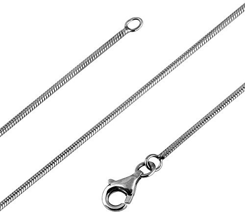 Avesano Schlangenkette 925 Silber Kette Damen Halskette 1 mm 101021-042