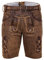 Edelnice Trachtenmode Bayerische Traditionelle Kurze Lederhose Thomas mit passendem Trachtengürtel Gr. 52