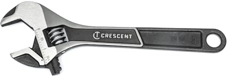 Crescent ATWJ210VS Rollgabelschlüssel mit Breitem Kiefer, Schwarzes Phosphat-Finish (254 mm/10 Zoll)