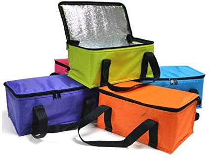 Provance Kühltasche Einkaufstasche Isoliertasche Kühlbox 9,5L Picknicktasche Isolierbox faltbar Picknicktasche Strandtasche (Orange)