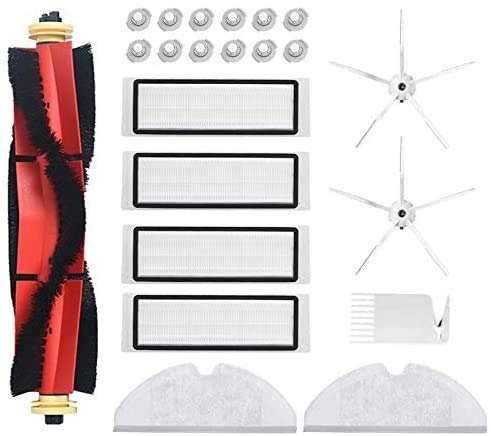 ZRDSZWZ Zuverlässiges 22-teiliges Ersatzteil-Set mit Wischtuch und HEPA-Filter-Set für S6 S5 MAX Staubsauger-Zubehör