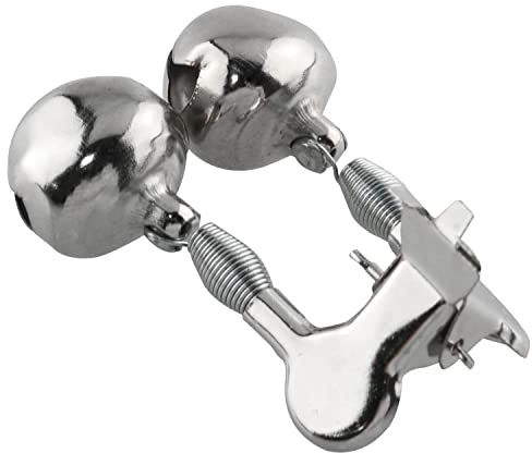WHYHKJ 10pcs Fishing Rod Alarm Bells Metal Fishing Bite Indicators Double Bells Outdoor Fishing Accessories, Silver