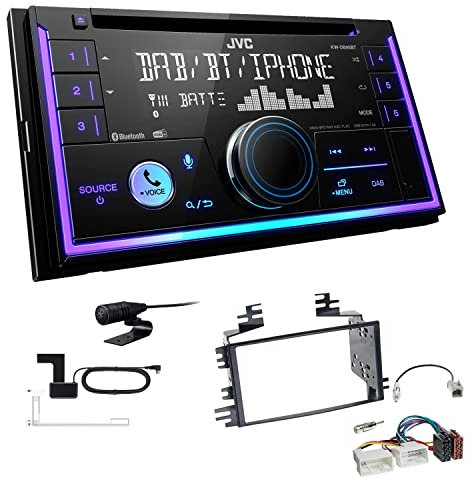 JVC KW-DB95BT 2-DIN Autoradio CD-Receiver Digitalradio DAB+ Bluetooth USB passend für KIA Sportage 2005-2009 schwarz