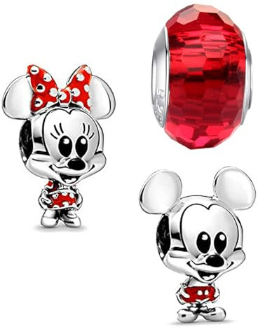 HappyStar Silber 925 Charms Anhänger für Armbänder, Combination Dangle Anhänger Bead Charms für Damen Kompatibel mit Pandora Europäischen Armbändern und Halskette （Mit Spacer Beads