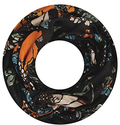 Majea Damen Loop Schal Schlauchschal Halstuch (880022) (schwarz 14)