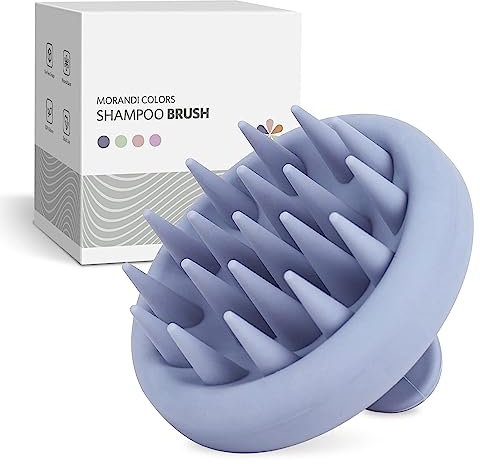 ZMCLG Kopfhaut Massagebürste Shampoo Bürste, Silikon Kopfhaut Massagebürste für Peeling und Kopfmassage, [Nass & Trocken] Scalp Massager, Stimulieren das Haarwachstum,Grau Blau