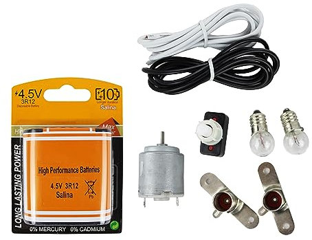 Elektrisches Bastelset für Schule, Institut und Basteln, Wissenschaft, DIY, (mit Motor)