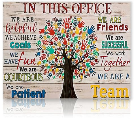 Dazzlewall Motivational Office Wall Art Inspirational Quotes Poster, Teamwork Positive Wall Poster for Office Decor 12x16 in Unframed