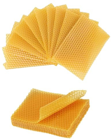 30 Stück Bienenwachs Kerzen Bienenwachskerzen Bienenwachskerzen Selber Machen Set Wachsplatten für Kerzen Wachsplatten für Imkerei Kerzenherstellung Kunsthandwerk Möbelpolieren