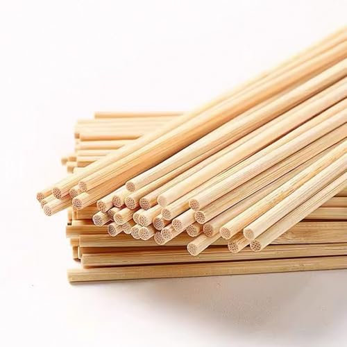 RYAN Holzstab Rundholz 100 Stück Holzstäbchen zum Basteln Ø 4 mm Länge 20 cm Holzstäbe Zum Basteln Modellbau DIY Handwerk Holzstäbchen Basteln