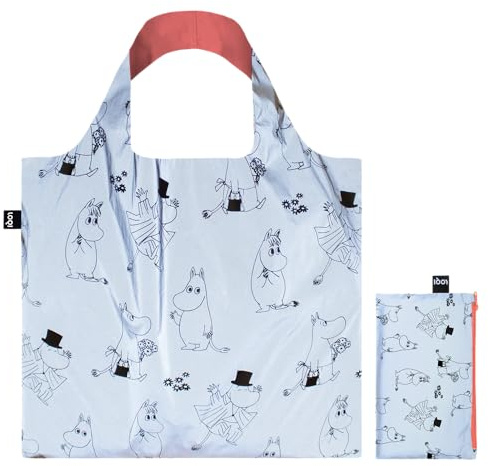 LOQI - Moomin Family Pattern Tasche, mehrfarbig, modern, Mehrfarbig, Zeitgenössisch