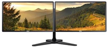 Dell Dual monitor Bundle Set - 2x P2414H 24 Inch Full HD 1080p IPS LED Monitor, VGA DVI DISPLAY Ports, Dual Monitor Leg Base Stand (Renewed)