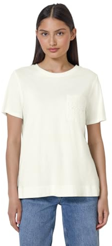 Street One Studio dam-t-shirt med bröstficka, Vit, 44