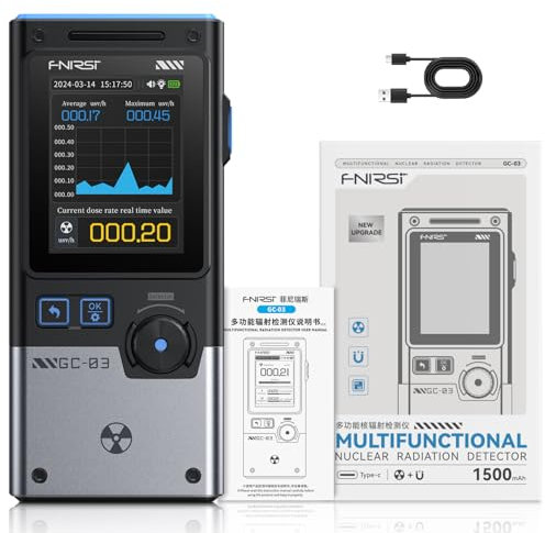 Contatore Geiger,Rilevatore Di Radiazioni Nucleari 3 In 1 GC-03 Display A Colori Multifunzione Da 2,4 Pollici 3 Modalità Monitoraggio In Tempo Reale Della Radiazione Nucleare Forza Di Campo