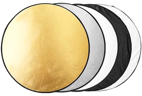 AMENGJ Pliable Reflecteur Lumiere Réflecteur de Photographie Rond Pliable 5 en 1, diffuseur de lumière Multi-disques for Studio Photo extérieur avec Sac de Transport 30/60/80/110 cm(30cm)