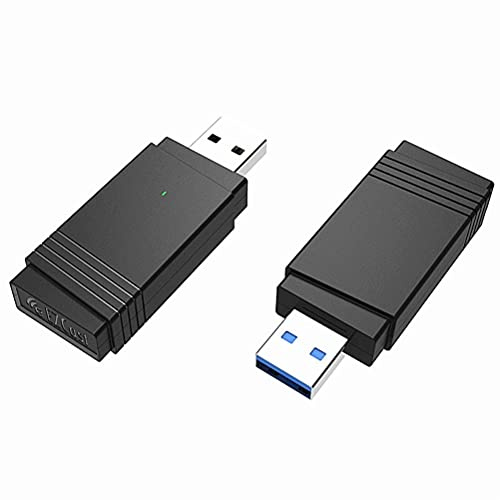 Goshyda Adaptateur WiFi à Double Bande 1300m, 5.0, MU-MIMO avec Port USB 3.0, Carte Réseau sans Fil pour Ordinateur Portable de Bureau (Black)