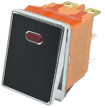 Interrupteur à bras imperméable, Interrupteur à bascule étanche, robuste, IP67, DPST, 16 A, 250 V CA, 12 V, 24 V, 220 V, LED multicolore, plusieurs tailles(Schwarz,RED-ON-OFF(4PIN)-220V)