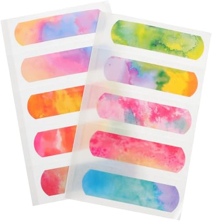 Gogogmee 200Pcs Breathable Wound Bandages for Colored Adhesive Plasters with Strong Absorption Skin-Friendly Easy to Tear Flexible Patches for Cuts and Scrapes