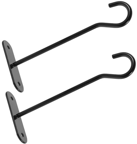 Homoyoyo 2 juegos Soporte para Plantas Colgante de Pared Gancho Resistente para Maceteros Exteriores de Unidades de Soporte Decorativo para Jardín y Balcón para Colgar Macetas y Comederos