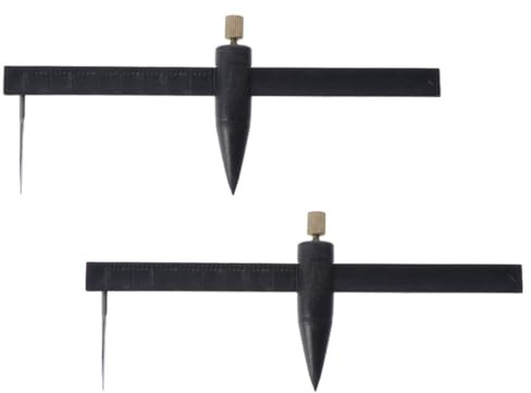 OATIPHO Taglierina Circolare per Ceramica 2 Pezzi Compasso Righello per Argilla in Plastica Resistente Strumento Artigianale per Intaglio e Modellismo Creativo