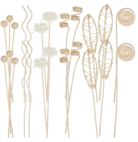 KFSCIP Decorative Home Accessories, Reed Diffuser Sticks, Diffusers for Home, Room Diffuser, 24-Pack Yellow Bamboo Sticks, Valentte Diffusers