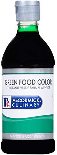 McCormick Culinary Green Food Coloring, 16 fl oz - One 16 Fluid Ounce Bottle Green Liquid Food Coloring, Add Vivid Green Color to Cakes, Cookies, Icings and More