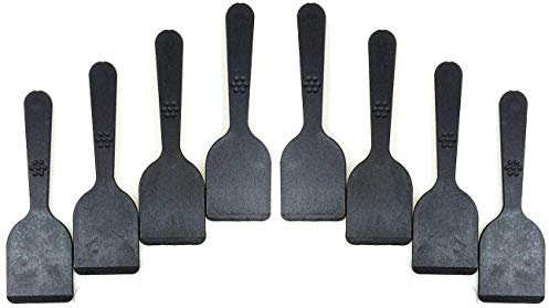 Viva Haushaltswaren Lot de 8 spatules en Plastique Noir pour Service à raclette