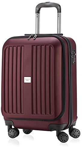 HAUPTSTADTKOFFER - X-Berg - Hand Luggage On-Board Suitcase Cabin Bag Hardside Spinner Trolley 4 Wheel, TSA, 65 cm, 90 Liter, Burgundy matt