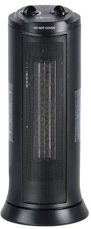 Alera Mini Tower Ceramic Heater, 1,500 W, 7.37 x 7.37 x 17.37, Black
