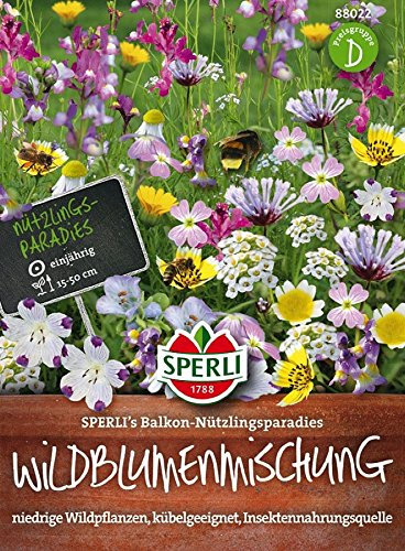 Sperli Balkon-Nützlingsparadies | Necktarquelle für Bienen und Hummeln | Mischung | Päckchen Samen