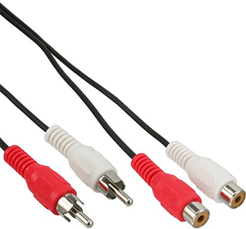InLine 10 m 2 x RCA männlich zu weiblich Audio Kabel