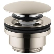 Hansgrohe 50100821 Push Open Ablauf, 1-1/4 Zoll, Nickel gebürstet