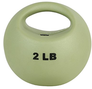 CanDo 10-3290 One Handle Medicine Ball, 2 lb, Tan