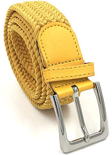 LisaModa Unisex Stretch Flechtgürtel für Damen und Herren in vielen Farben | Stufenlos verstellbarer Webgürtel aus flexiblem Textilgewebe – bequemer, dehnbarer Stoffgürtel für Freizeit & Alltag
